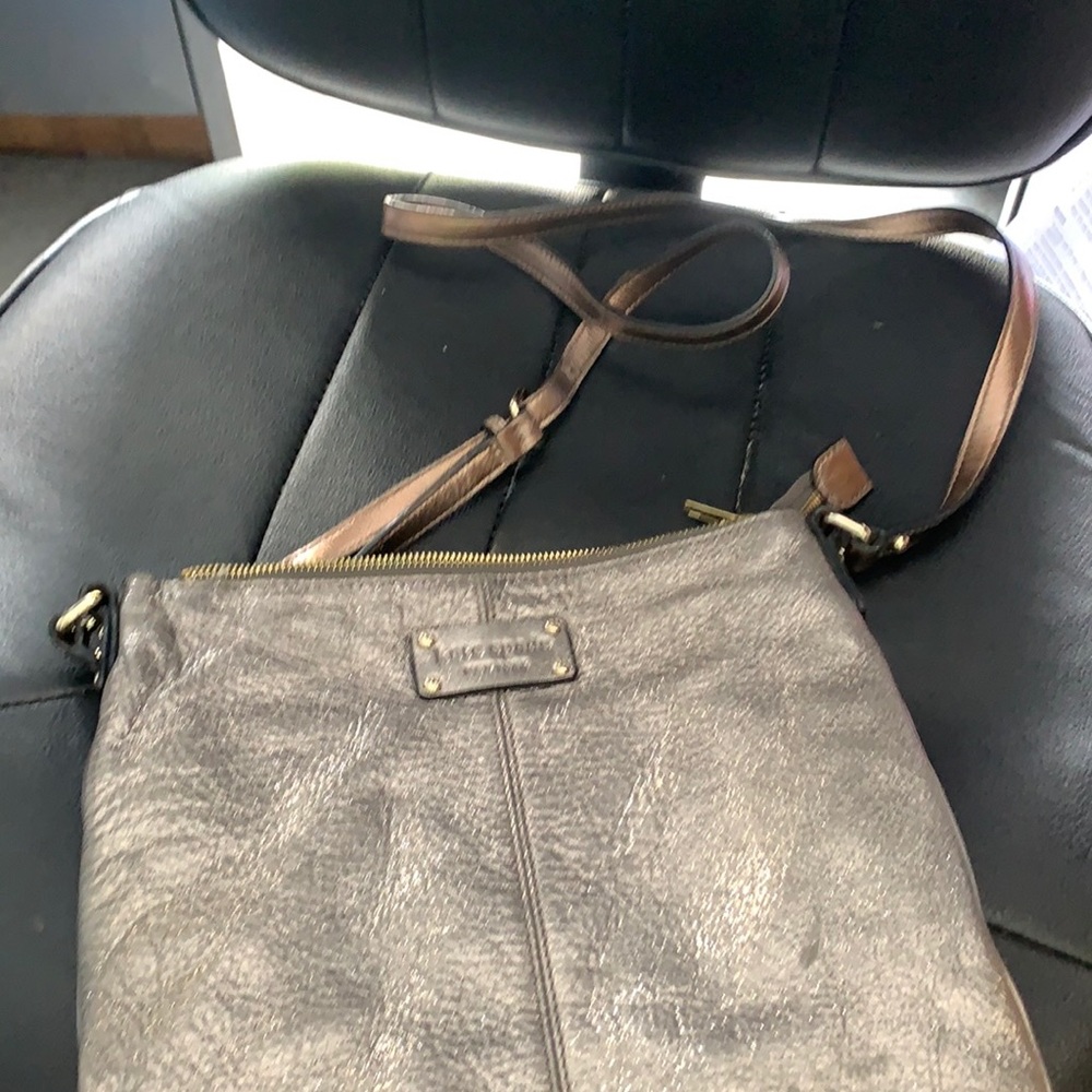 kate spade Metallic Pewter Crossbody Bag
